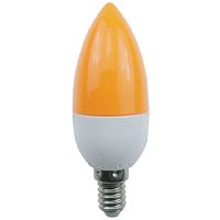 Лампа светодиодная Ecola Color С37 Свеча Е14 220В 6Вт Желтая 36х98мм картинка 